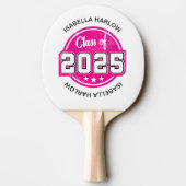 Raquette De Ping Pong Classe de 2025 Pink Graduate Name (Dos)