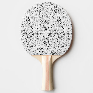 Raquette De Ping Pong Classé en marbre vintage terrazzo design monochro