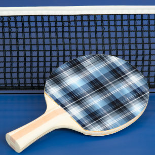 Raquette De Ping Pong Classic Blue Plaid Motif - Design Tartan tendance