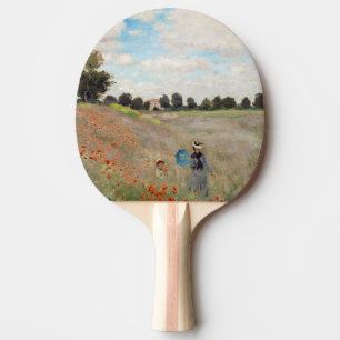 Raquette De Ping Pong Claude Monet - Champ de coquelicots