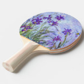 Raquette De Ping Pong Claude Monet - Lilac Irises / Iris Mauves (Devant Angle)