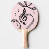 Raquette De Ping Pong Climacic G Clef Music Rose (Dos)