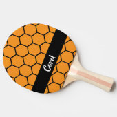 Raquette De Ping Pong Clôture noire en orange (Côté)