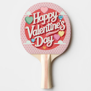 Raquette De Ping Pong Coeur coloré de la Saint-Valentin