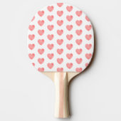 Raquette De Ping Pong Coeur d'aquarelle rose motif (Dos)