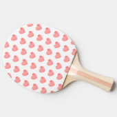 Raquette De Ping Pong Coeur d'aquarelle rose motif (Côté)
