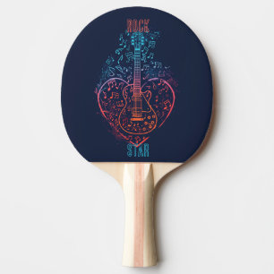 Raquette De Ping Pong Coeur guitare