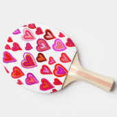 Raquette De Ping Pong Coeur rouge et rose (Côté)