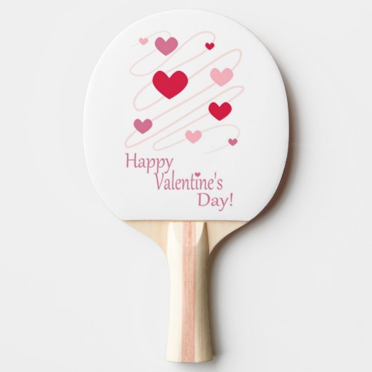 Raquette De Ping Pong cœurs "Joyeuse Saint-Valentin" (Devant)