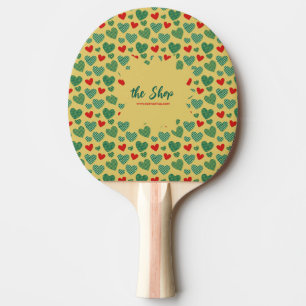 Raquette De Ping Pong Coeurs remplis de motif