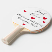 Raquette De Ping Pong Coeurs romantiques : Anniversaire blanc (Devant Angle)