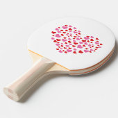 Raquette De Ping Pong Coeurs Rouge Et Rose (Devant Angle)