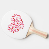 Raquette De Ping Pong Coeurs Rouge Et Rose (Côté)