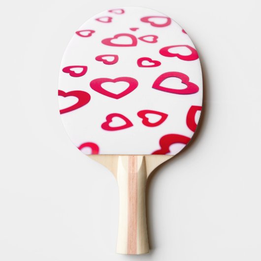 Raquette De Ping Pong Coeurs rouges (Dos)