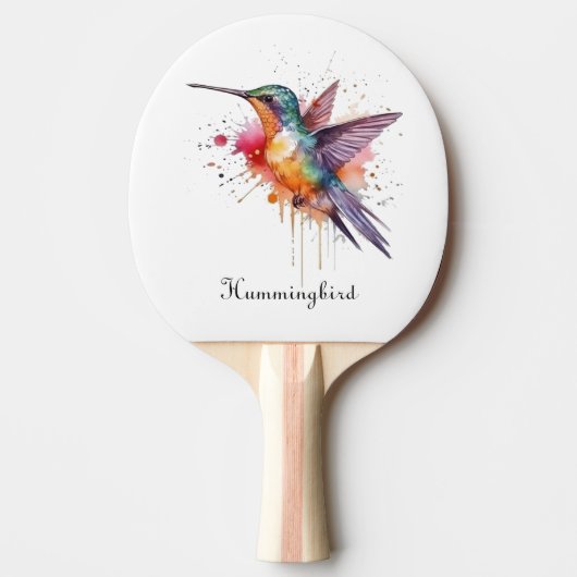 Raquette De Ping Pong Colibri exotique en vol (Devant)