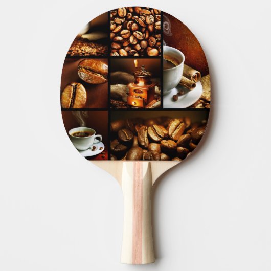 Raquette De Ping Pong Collage 2 de café (Devant)