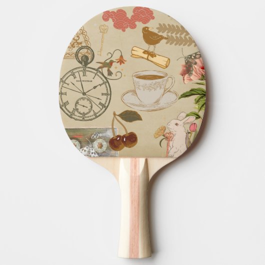 Raquette De Ping Pong Collage vintage (Devant)