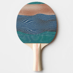 Raquette De Ping Pong Collines naturelles : motif sans soudure.
