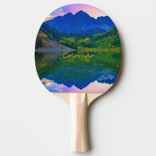 Raquette De Ping Pong Colorado Rocky Mountains et le Lac