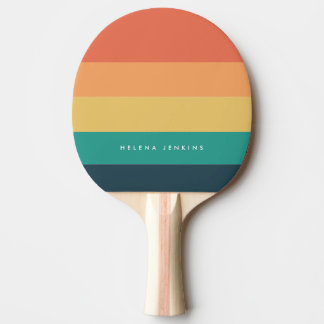 Raquette De Ping Pong Colorblock Monogramme horizontal à bandes colorées