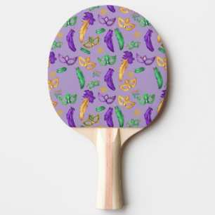 Raquette De Ping Pong Coloré motif Mardi Gras