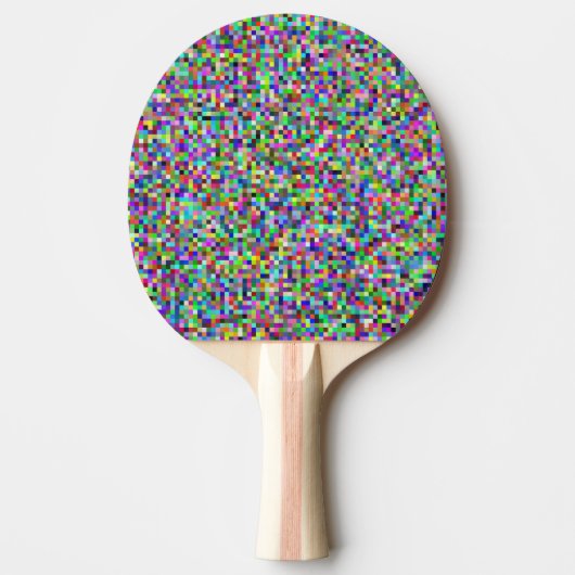 Raquette De Ping Pong Colorful Pixel Squares Background Pattern (Devant)
