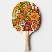 Raquette De Ping Pong Composition florale animée (Dos)