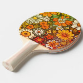 Raquette De Ping Pong Composition florale animée (Devant Angle)