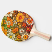 Raquette De Ping Pong Composition florale animée (Côté)