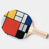 Raquette De Ping Pong Composition Rouge, Jaune, Bleu, Noir | Mondriaan | (Côté)