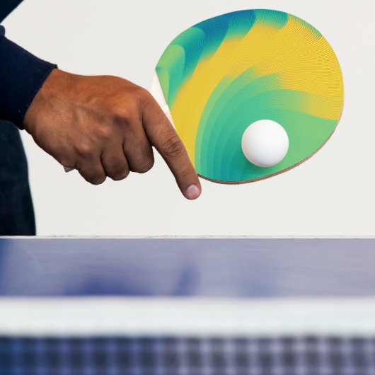 Raquette De Ping Pong Conception abstraite jaune unique (Insitu)