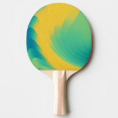 Raquette De Ping Pong Conception abstraite jaune unique (Devant)