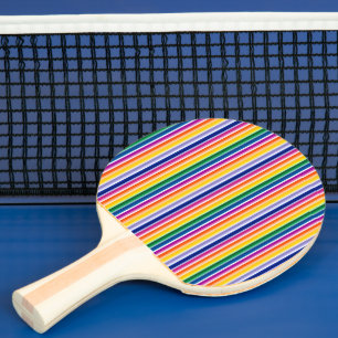 Raquette De Ping Pong Conception de bandes verticales colorées