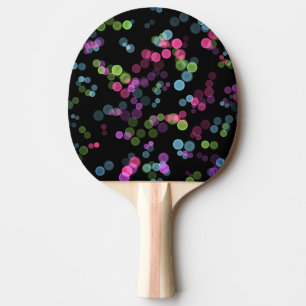 Raquette De Ping Pong Conception de bulle abstraite verte bleue rose vio