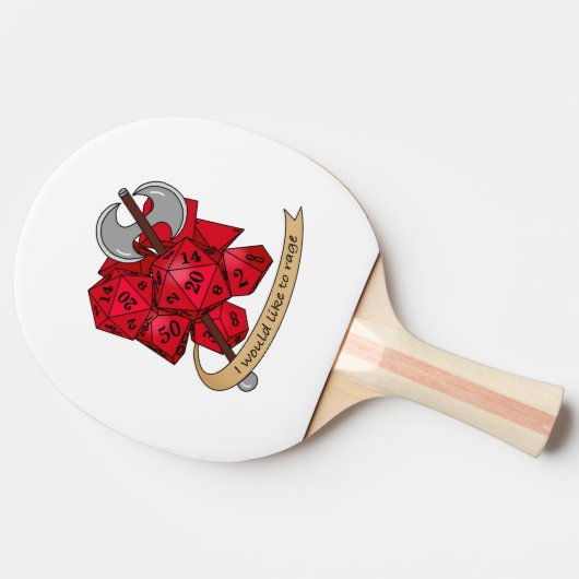 Raquette De Ping Pong Conception de dés barbares (Côté)