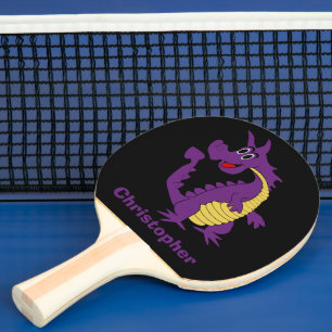 Raquette De Ping Pong Conception de dragon violet