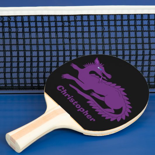 Raquette De Ping Pong Conception de dragon violet (Insitu)