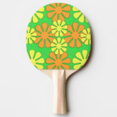Raquette De Ping Pong Conception de fleurs rétro (Dos)