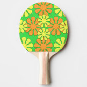 Raquette De Ping Pong Conception de fleurs rétro (Devant)