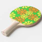 Raquette De Ping Pong Conception de fleurs rétro (Devant Angle)