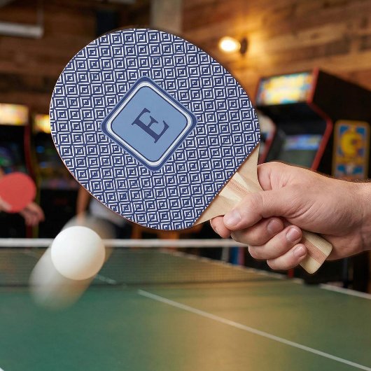 Raquette De Ping Pong Conception de monogramme à chevron géométrique mar