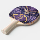 Raquette De Ping Pong Conception de monogramme élégante Art Déco violet (Devant Angle)
