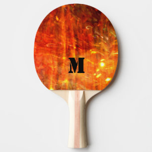 Raquette De Ping Pong Conception de monogramme flamboyant