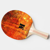 Raquette De Ping Pong Conception de monogramme flamboyant (Côté)