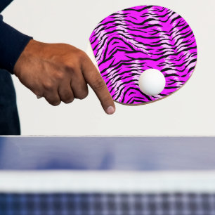 Raquette De Ping Pong Conception de motif de peau de tigre violet 