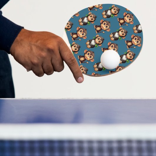 Raquette De Ping Pong Conception de motif singe bleu (Insitu)