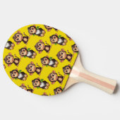 Raquette De Ping Pong Conception de motif singe jaune (Côté)
