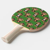 Raquette De Ping Pong Conception de motif singe vert (Devant Angle)