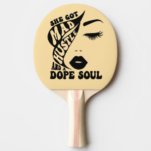 Raquette De Ping Pong Conception de Noël Hustle pour autonomiser les fem