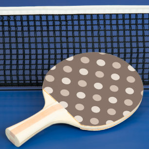 Raquette De Ping Pong Conception de points marrons neutres de Terre